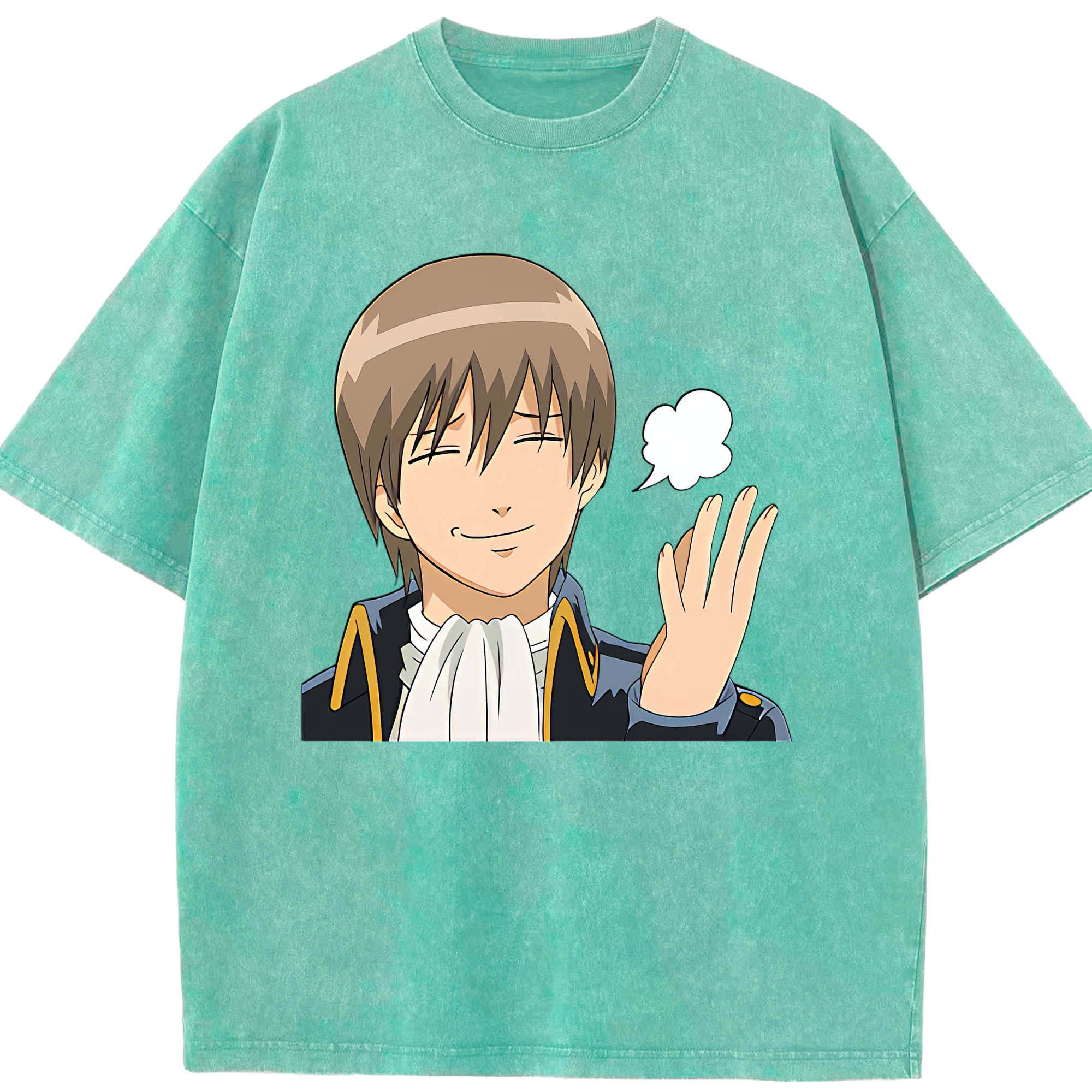 （画像用） ぎんたま 坂田銀時（さかたぎんとき） 神楽 志村新八（しむら しんぱち） GINTAMA Sakata Gintoki Kagura Shimura Shinpachi 綿100% ヴィンテージ風 半袖Tシャツ（フロントプリント）